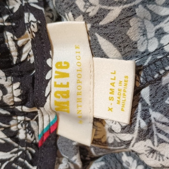 Maeve Black and White Floral High Waisted Shorts A24 - Picture 6 of 7